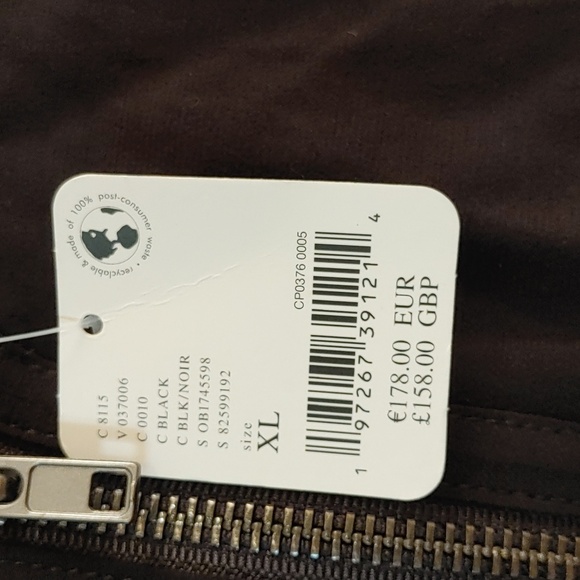 🥳HP🥳NWT FREE PEOPLE BLACK RELAXED FIT BOMBER JACKET WITH BALLOON SLEEVES XL - Picture 11 of 12